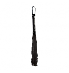 LATIGO AZOTADOR NEGRO DE CUERO Y VINILO