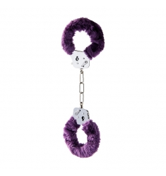 ESPOSAS DE METAL CON POMPOM EXTRAIBLE PURPURA