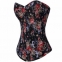 CORSET NEGRO CON MOTIVOS FLORALES