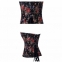 CORSET NEGRO CON MOTIVOS FLORALES