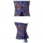 CORSET AZUL CON MOTIVOS FLORALES