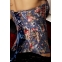 CORSET AZUL CON MOTIVOS FLORALES