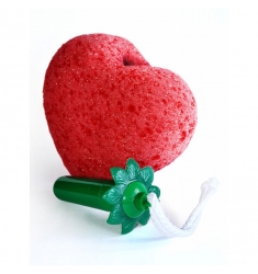 ESPONJA VIBRADORA CON FORMA DE FRESA-CORAZÓN