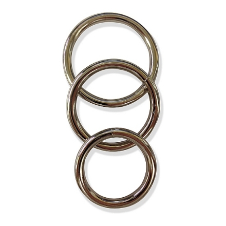 TRES ANILLOS DE METAL PARA ARNÉS