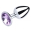 PLUG ANAL DE METAL DIAMOND PURPURA