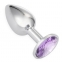 PLUG ANAL DE METAL DIAMOND PURPURA