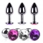 PLUG ANAL DE METAL DIAMOND PURPURA