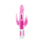 VIBRADOR ROTADOR TRIPLE VAGINAL CLITORIAL ANAL