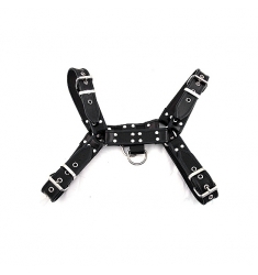 ARNES MASCULINO DE CUERO AJUSTABLE CON ANILLAS
