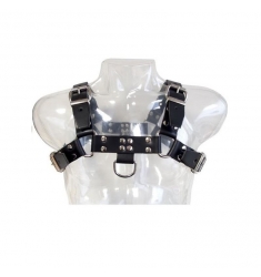ARNES MASCULINO DE CUERO AJUSTABLE CON ANILLAS