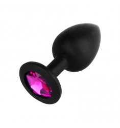 Plug anal silicona médica diamante purpura