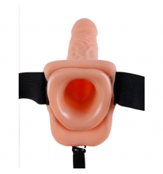 ARNES HUECO REALÍSTICO CON TESTICULOS TACTO SUAVE Y VIBRADOR DE 20CM