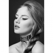 Collar entrelazado negro