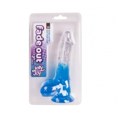 DILDO DISEÑO BICOLOR CON TESTÍCULOS 18CM