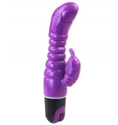 VIBRADOR DOBLE ESTIMULACIÓN 22,5 CM LILA