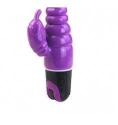 VIBRADOR DOBLE ESTIMULACIÓN 22,5 CM LILA