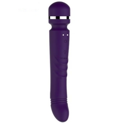 MASAJEADOR DUAL DOBLE VIBRADOR-ROTADOR  RECARGABLE DOBLE CABEZAL