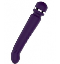 MASAJEADOR DUAL DOBLE VIBRADOR-ROTADOR  RECARGABLE DOBLE CABEZAL