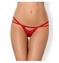 Tanga Roja doble cinta y brillante