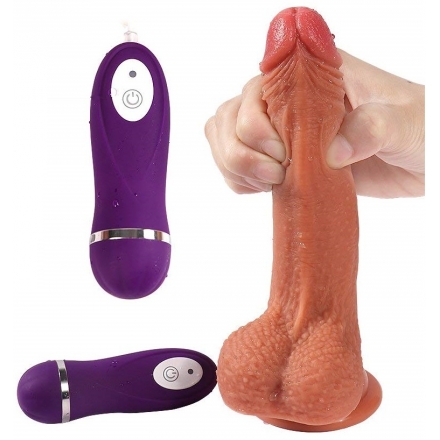 Pene Ultrarealista VIBRADOR DUAL DENSITY NERO 22CM