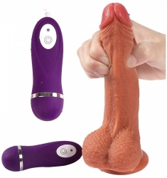 Pene Ultrarealista VIBRADOR DUAL DENSITY NERO 22CM