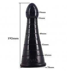 DILDO PLUG NEGRO ROBUSTO