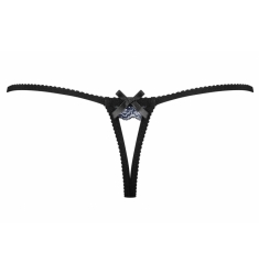 Tanga con encaje y joyería