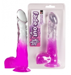 DILDO DISEÑO BICOLOR CON TESTÍCULOS 20 CM