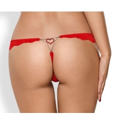 ELEGANTE TANGA DE ENCAJE ROJO CON UN PÍCARO CORAZÓN