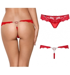 ELEGANTE TANGA DE ENCAJE ROJO CON UN PÍCARO CORAZÓN