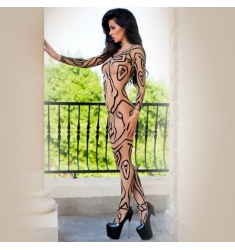 BODYSTOCKING NUDE DE PATRON SALVAJE