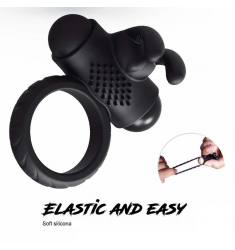 ANILLO VIBRADOR ESTIMULADOR  CONEJITO RAMPANTE