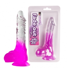 DILDO DISEÑO BICOLOR CON TESTÍCULOS 18CM