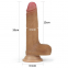 Pene Ultrarealista DUAL DENSITY Nero 19CM