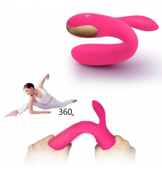 ALICE VIBRADOR CONEJITO FLEXIBLE CON FUNCION DE CALOR Y RECARGABLE