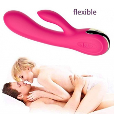 ALICE VIBRADOR CONEJITO FLEXIBLE CON FUNCION DE CALOR Y RECARGABLE