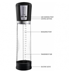 BOMBA AUTOMÁTICA PREMIUM RECARGABLE 29CM TRANSPARENTE