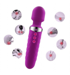 MASAJEADOR WAND DE SILICONA MEDICA,16 MODOS Y RECARGABLE
