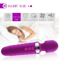 MASAJEADOR WAND DE SILICONA MEDICA,16 MODOS Y RECARGABLE
