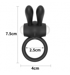 ANILLO VIBRADOR CONEJITO NEGRO