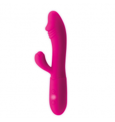 VIBRADOR SEMIREALISTICO DOBLE ESTIMULACION RECARGABLE