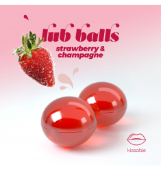 BOLITAS EXPLOSIVAS DE LUBRICANTES CON SABOR A FRESA & CHAMPÁN