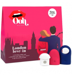 KIT DE PLACER LONDON(estimulador y anillo vibrador)RECARGABLE