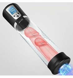 BOMBA AUTOMÁTICA PARA EL PENE CON PANTALLA LCD RECARGABLE USB