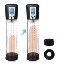 BOMBA AUTOMÁTICA PARA EL PENE CON PANTALLA LCD RECARGABLE USB