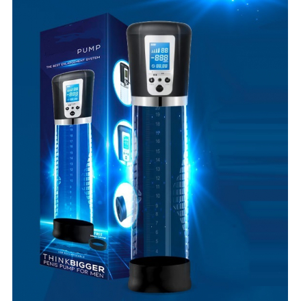 BOMBA AUTOMÁTICA PARA EL PENE CON PANTALLA LCD RECARGABLE USB
