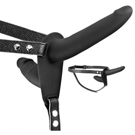 ARNES DOBLE SENSACION PEGGING NEGRO SILICONA MEDICA