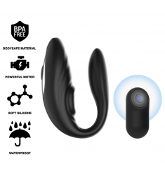 VIBRADOR PARA PAREJAS CON VIBRACION Y PULSACION CON CONTROL REMOTO Y RECARGABLE