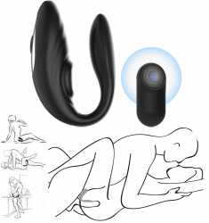 VIBRADOR PARA PAREJAS CON VIBRACION Y PULSACION CON CONTROL REMOTO Y RECARGABLE