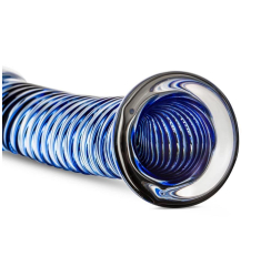 ELEGANTE DILDO DE CRISTAL EN TONOS  AZUL ES